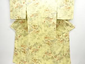 縮緬地玩具模様単衣小紋着物